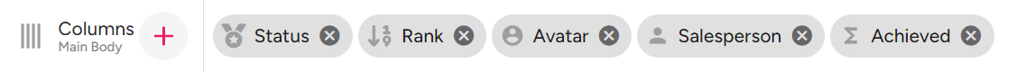 leaderboard columns selected
